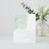 Invitation Mariage de plage tropicale à fleurs d'Hibiscus Aqu (Debout devant)