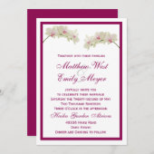 Invitation Mariage de plage tropicale aux fleurs d'orchidées  (Devant / Derrière)