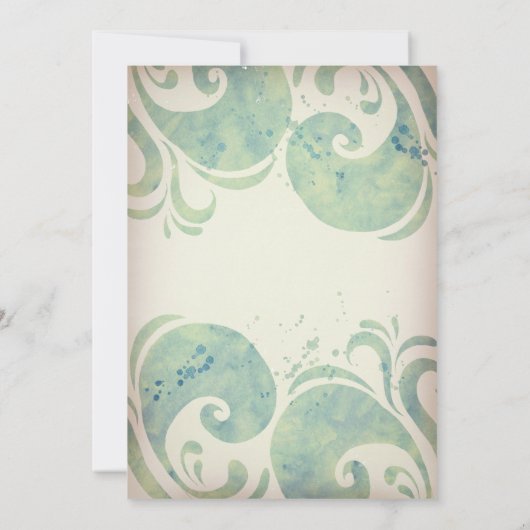 Invitation Mariage de plage tropicale de tortue de mer (Dos)