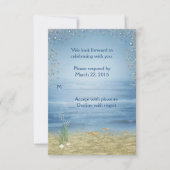 Invitation Mariage de plage tropicale RSVP (Devant)