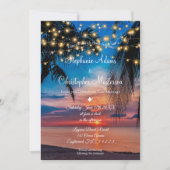 Invitation Mariage de plage tropicale Sunset été moderne (Devant)