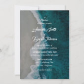 Invitation Mariage de plage turquoise Sea Shore Destination (Devant)