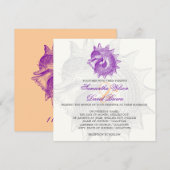Invitation Mariage de plage Vintage Mollusk Shell pourpre (Devant / Derrière)