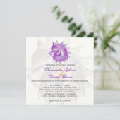 Invitation Mariage de plage Vintage Mollusk Shell pourpre (Debout devant)