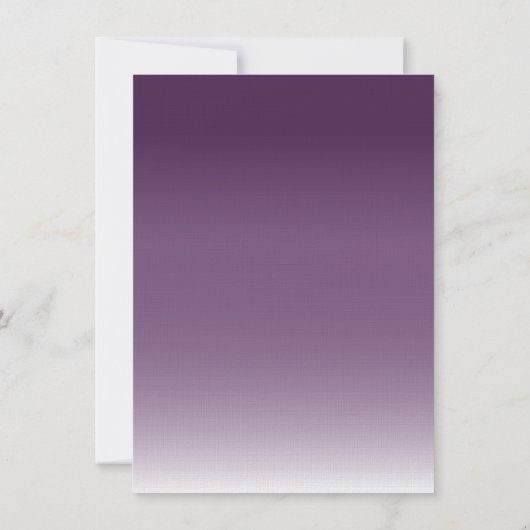 Invitation Mariage de plage violet Ombré Palm Trees (Dos)