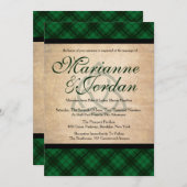 Invitation Mariage de plaid celte (Devant / Derrière)
