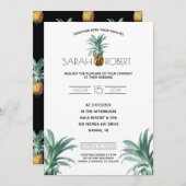 Invitation Mariage de plaisir ananas (Devant / Derrière)