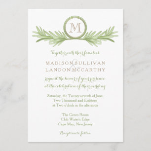 Invitation Mariage de plantes de Rosemary Sprigs