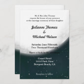Invitation Mariage de Pleine lune romantique (Devant / Derrière)