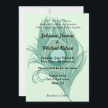 Invitation Mariage de plume Peacock Mint<br><div class="desc">Mint Peacock Feather Wedding invitations Peaceful Dreams a des cadeaux inspirants que vous pouvez trouver sur t-shirts, iPhone, iPad, iPod touch boîtiers, manches et peaux. Vous pouvez aussi trouver nos cadeaux sur des tapis de souris, des tasses à café, des affiches, des imprimés en toile, des dessous de verre, des...</div>