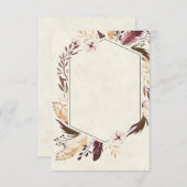 Invitation Mariage de plumes Boho à budget vierge (Devant / Derrière)