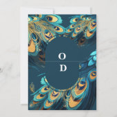 Invitation Mariage de plumes Peacocks Premium (Dos)