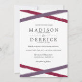 Invitation Mariage de pointes de pinceau moderne | Lavender B (Devant)