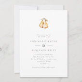 Invitation Mariage de poire parfait minimaliste (Devant)