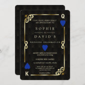 Invitation Mariage de poker au Glam Blue Casino Las Vegas (Devant / Derrière)