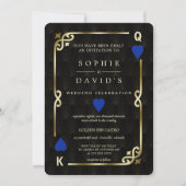 Invitation Mariage de poker au Glam Blue Casino Las Vegas (Devant)