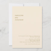 Invitation Mariage de police minimaliste Ochre Retro (Devant)