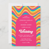 Invitation Mariage de police super pour les couleurs vives ré (Devant)