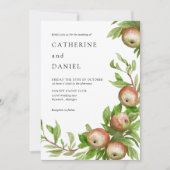 Invitation Mariage de pommes aquarelle (Devant)