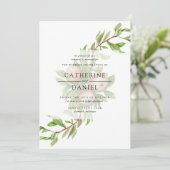 Invitation Mariage de pommes aquarelle (Debout devant)