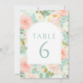 Invitation Mariage de ponte rose chiffres de la table de (Devant)