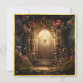 Invitation Mariage de porte de jardin enchanté (Dos)