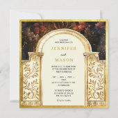 Invitation Mariage de porte de jardin enchanté (Devant)