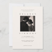 Invitation Mariage de portrait éditorial moderne (Devant)