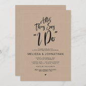 Invitation Mariage de poste, après qu'ils disent que oui, Rus (Devant / Derrière)