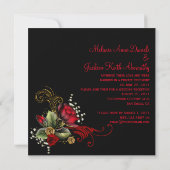Invitation Mariage de poste de Blood Red Roses (Dos)