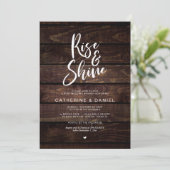 Invitation Mariage de poste rustique Brunch, Monter et Brille (Debout devant)