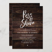 Invitation Mariage de poste rustique Brunch, Monter et Brille (Devant / Derrière)