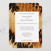 Invitation Mariage de Poster de animal de vache noire Brown o (Devant / Derrière)