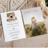 Invitation Mariage de poulet de ferme rustique