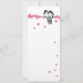 Invitation Mariage de poulet de la forêt enchantée en fleurs  (Dos)