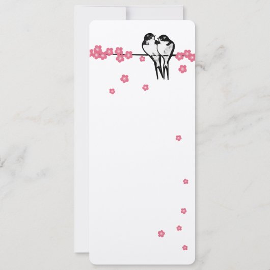 Invitation Mariage de poulet de la forêt enchantée en fleurs  (Dos)
