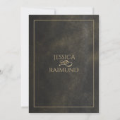 Invitation Mariage de poussière d'or (Dos)