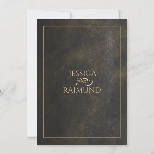 Invitation Mariage de poussière d'or (Dos)