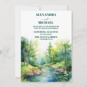 Invitation Mariage de prairie de montagne aquarelle (Devant)