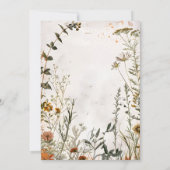 Invitation Mariage de prairie Fleur sauvage lunaire (Dos)