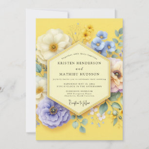 Invitation Mariage de Prairie Fleurie Jaune