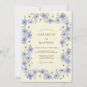 Invitation Mariage de Prairie Florale à la Lavande