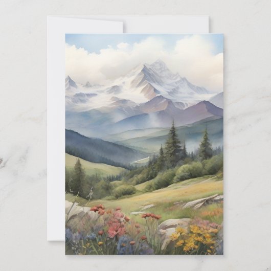 Invitation Mariage de prairie rustique (Dos)