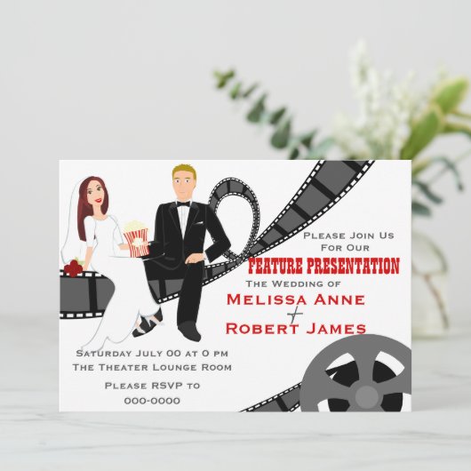 Invitation Mariage de présentation de fonctionnalités (Debout devant)