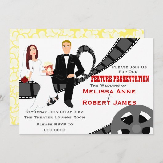 Invitation Mariage de présentation de fonctionnalités (Devant / Derrière)