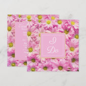Invitation Mariage de Pretty Pink Daisy's (Devant / Derrière)