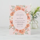 Invitation Mariage de printemps à couper le souffle aux tons (Debout devant)