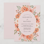 Invitation Mariage de printemps à couper le souffle aux tons (Devant / Derrière)