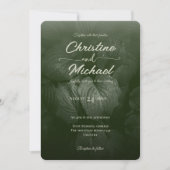 Invitation Mariage de printemps à la feuille verte (Devant)