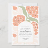 Invitation Mariage de printemps abstrait moderne Fleur d'abri (Devant)